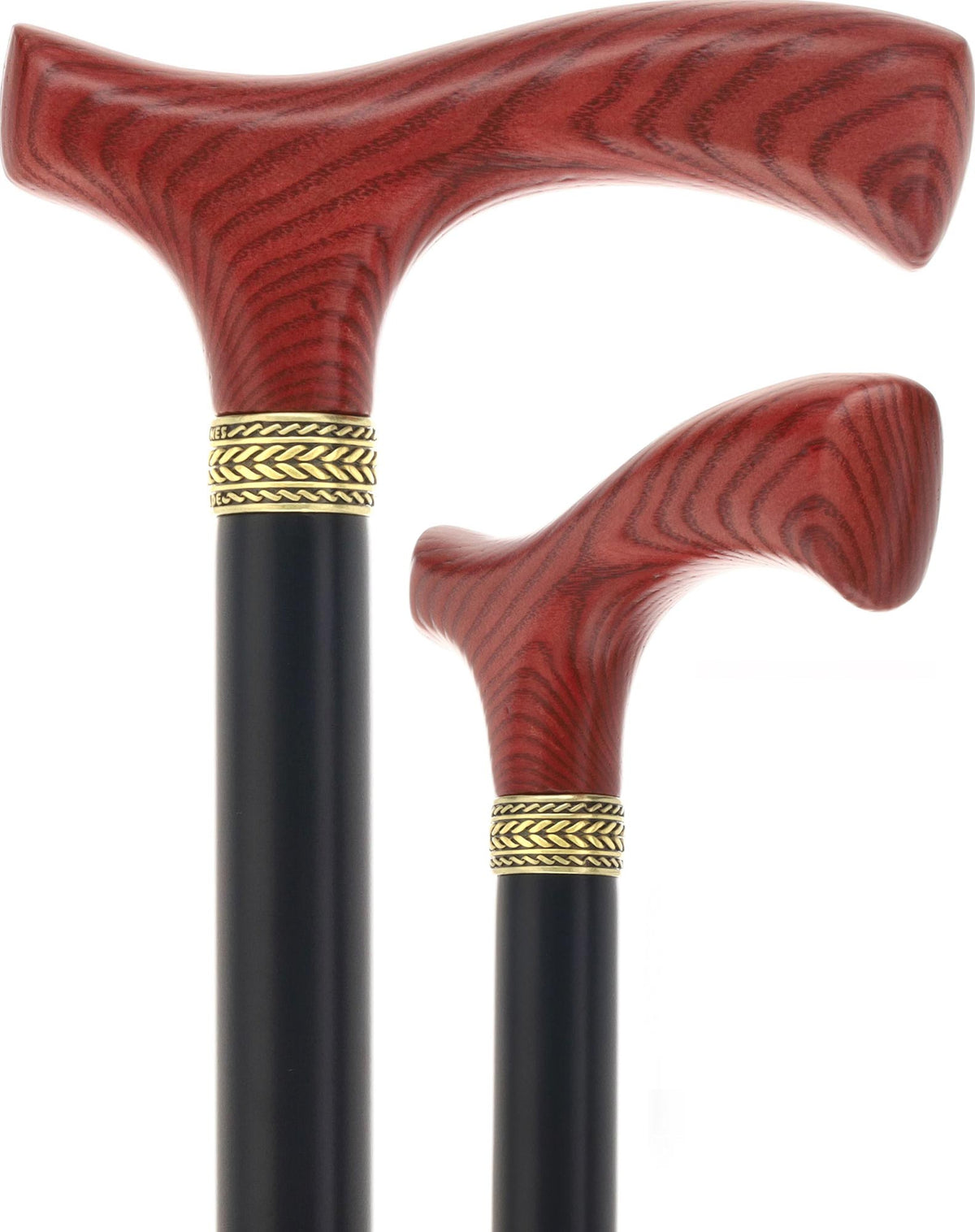 Fritz Comfort Handle Standard Size Simple Collar (Mahogany, Black) Fritz Handle Walking Canes - Tophatter Daily Deals