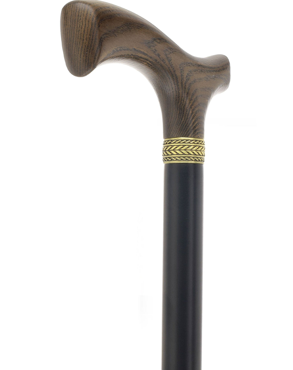 Black Ash Comfort Fritz Cane: Sleek Beechwood Shaft Fritz Handle Walking Canes - Tophatter Daily Deals