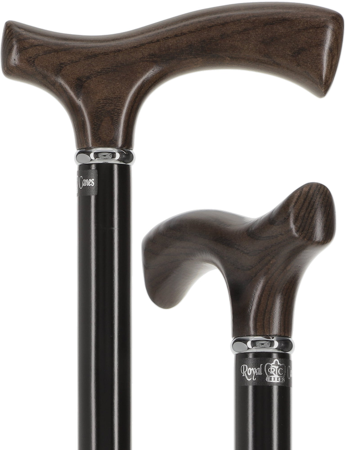 Black Ash Comfort Fritz Cane: Sleek Beechwood Shaft Fritz Handle Walking Canes - Tophatter Daily Deals