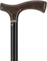 Black Ash Comfort Fritz Cane: Sleek Beechwood Shaft Simple Collar Fritz Handle Walking Canes - Tophatter Daily Deals