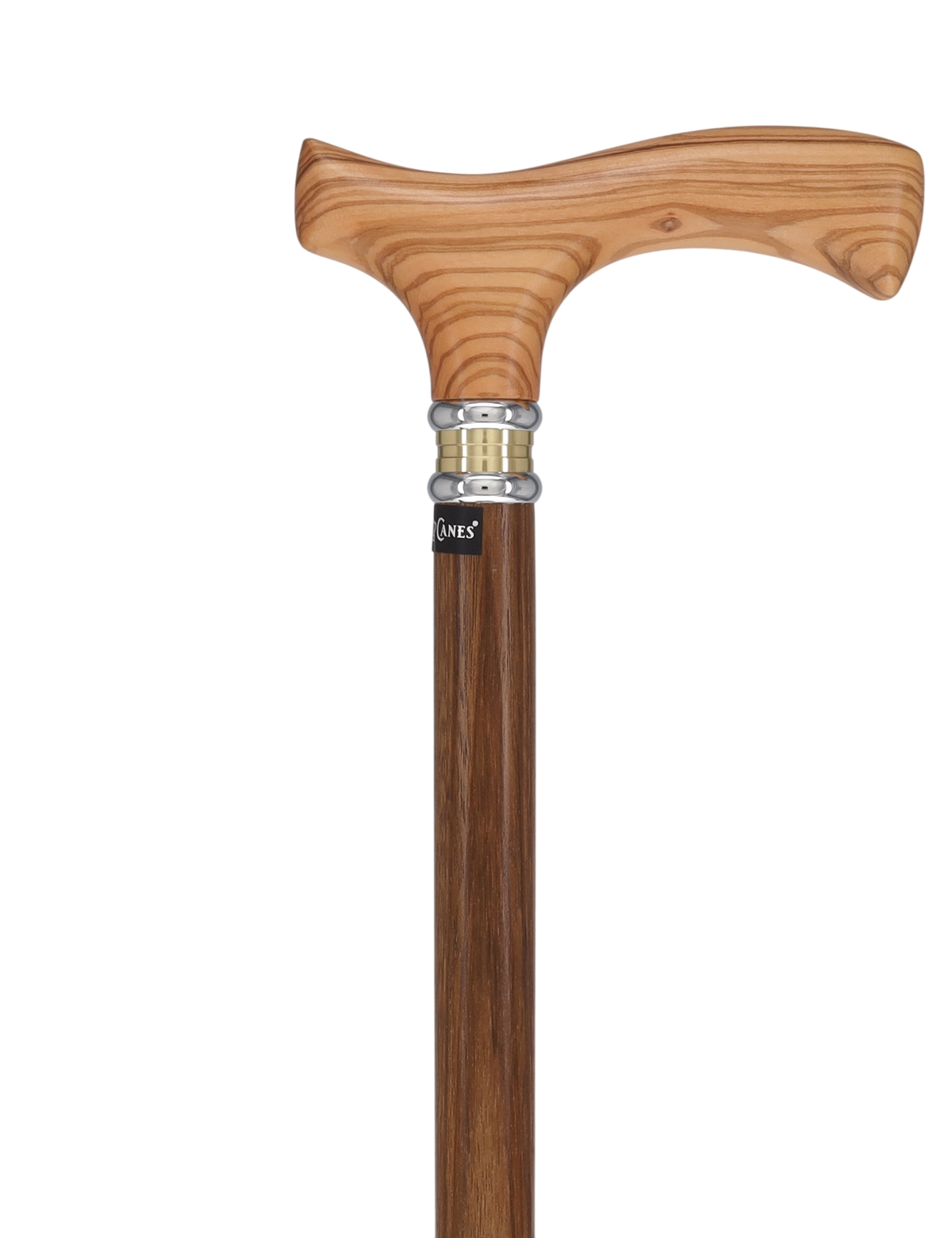 Genuine Olivewood Fritz Handle Walking Cane: Ovangkol Shaft Fritz Handle Walking Canes - Tophatter Daily Deals