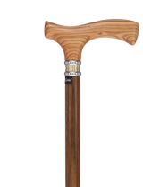 Genuine Olivewood Fritz Handle Walking Cane: Ovangkol Shaft Fritz Handle Walking Canes - Tophatter Daily Deals