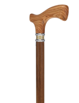 Genuine Olivewood Fritz Handle Walking Cane: Ovangkol Shaft Fritz Handle Walking Canes - Tophatter Daily Deals