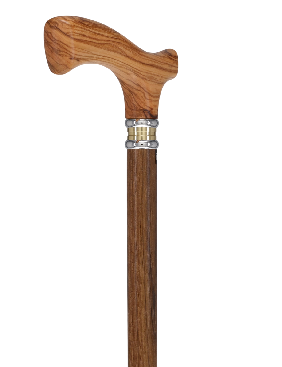Genuine Olivewood Fritz Handle Walking Cane: Ovangkol Shaft Fritz Handle Walking Canes - Tophatter Daily Deals