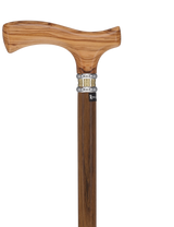 Genuine Olivewood Fritz Handle Walking Cane: Ovangkol Shaft Fritz Handle Walking Canes - Tophatter Daily Deals