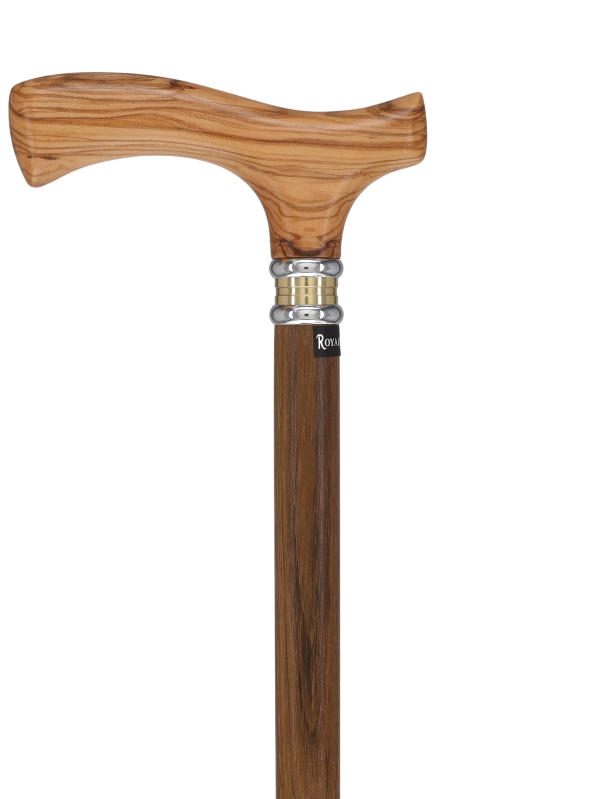 Genuine Olivewood Fritz Handle Walking Cane: Ovangkol Shaft Fritz Handle Walking Canes - Tophatter Daily Deals