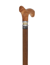 Genuine Olivewood Fritz Handle Walking Cane: Ovangkol Shaft Fritz Handle Walking Canes - Tophatter Daily Deals