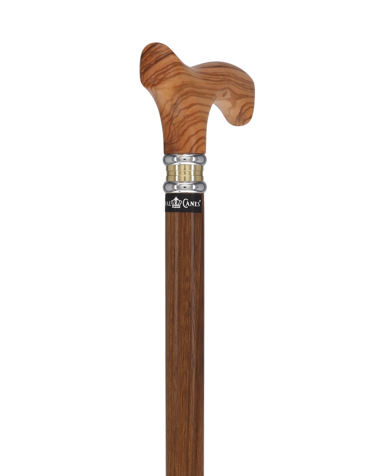 Genuine Olivewood Fritz Handle Walking Cane: Ovangkol Shaft Fritz Handle Walking Canes - Tophatter Daily Deals