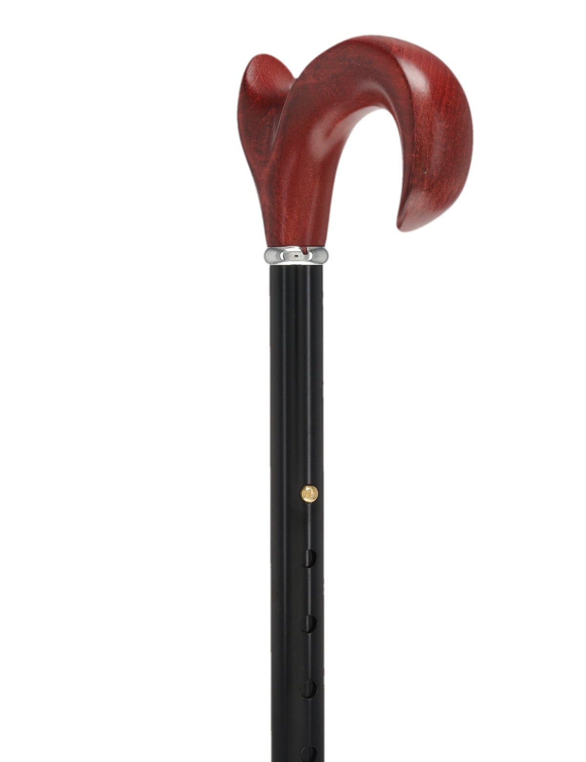 Mahogany Maple Ergonomic Cane: Folding Adjustable Black Folding Canes - Tophatter Daily Deals