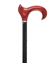 Mahogany Maple Ergonomic Cane: Folding Adjustable Black Folding Canes - Tophatter Daily Deals