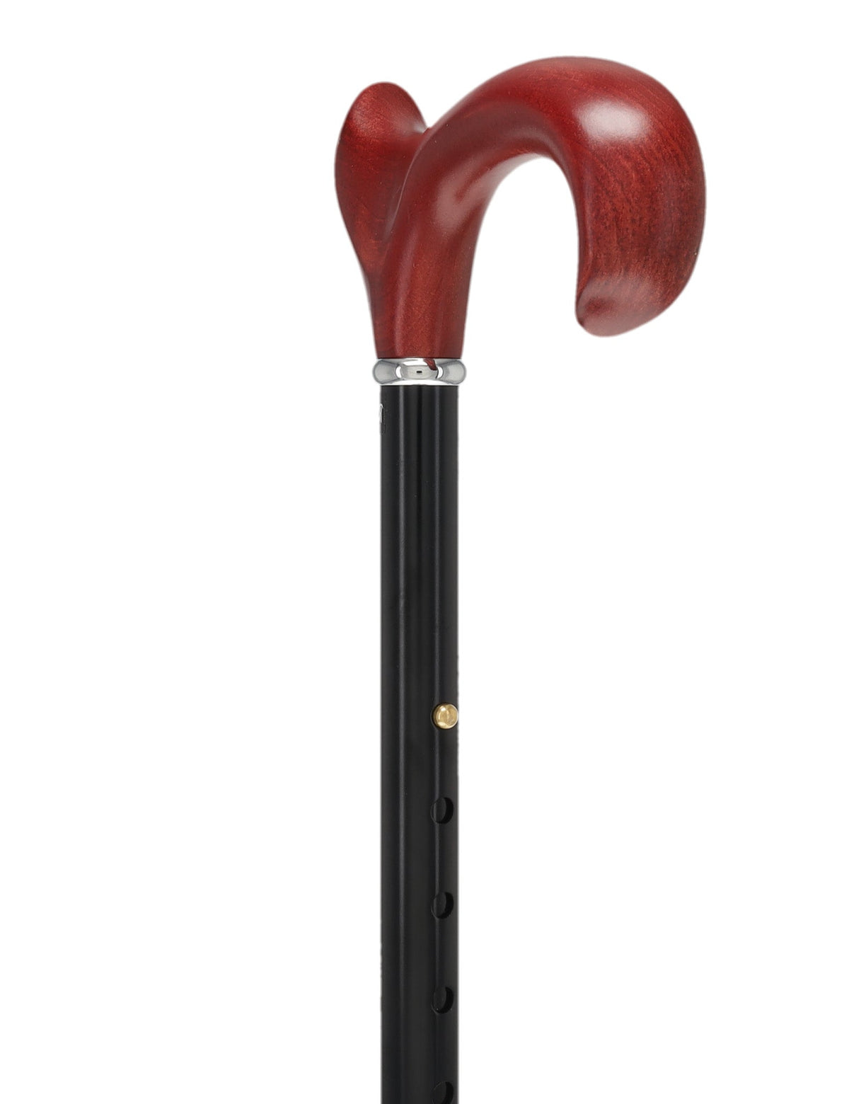 Mahogany Maple Ergonomic Cane: Folding Adjustable Black Folding Canes - Tophatter Daily Deals