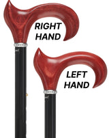 Mahogany Maple Ergonomic Cane: Folding Adjustable Black Folding Canes - Tophatter Daily Deals