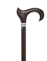 Luxury Cocobolo & Ebony Cane: Ergonomic, Pewter Rose Collar Anatomically Correct - Tophatter Daily Deals