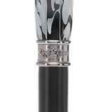 Black Onyx Swirl Cane: Pearlescent Handle, Embossed Collar Pearl Swirl Lucite Designer Walking Canes - Tophatter Daily Deals
