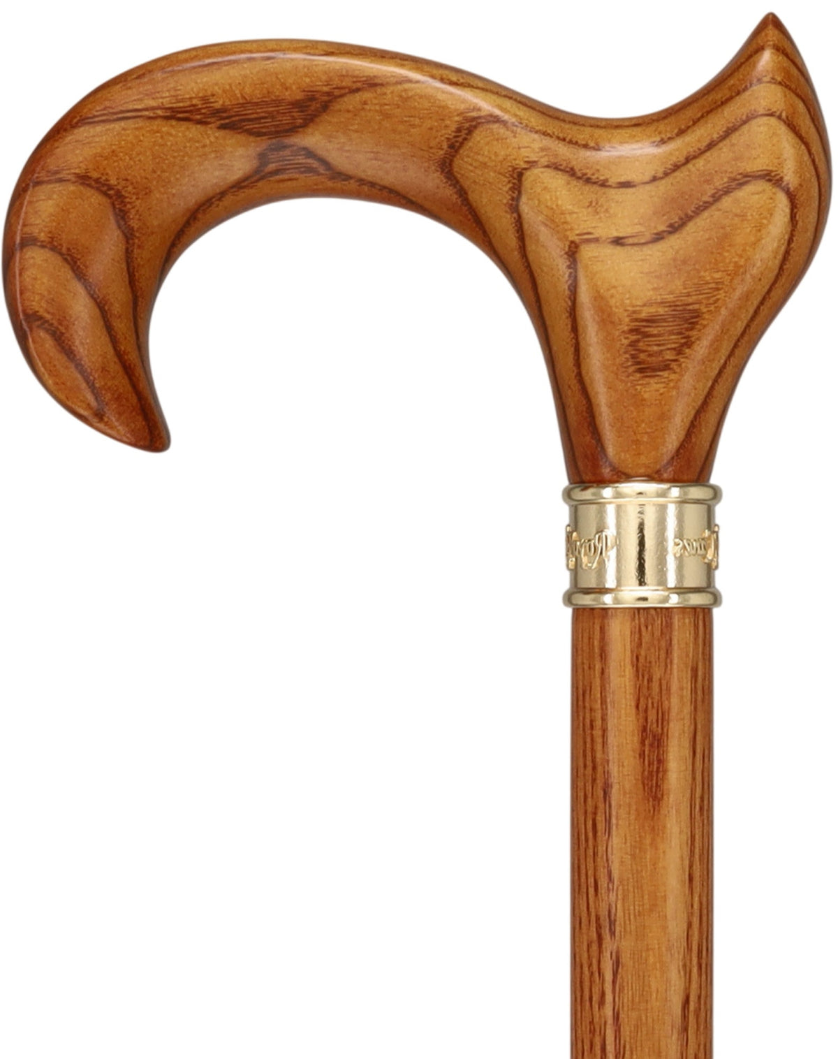Hand-Specific Espresso Cane: Ash, Embossed Brass Collar - Tophatter Daily Deals