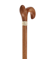 Genuine Oak Ergonomic Walking Cane with Embossed Collar Anatomically Correct - Tophatter Daily Deals