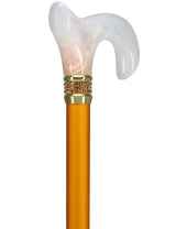 Luxurious Pearlz Rhinestone Adjustable Orthopedic Derby Cane Pearl Swirl Lucite Designer Walking Canes - Tophatter Daily Deals