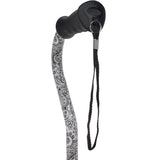 Black & White Offset Cane - Comfort Grip, Adjustable w/ SafeTbase Safetbase Canes - Tophatter Daily Deals