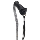Black & White Offset Cane - Comfort Grip, Adjustable w/ SafeTbase Safetbase Canes - Tophatter Daily Deals