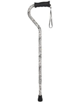 Black & White: Comfort Grip Adjustable Offset Walking Cane Adjustable Walking Canes - Tophatter Daily Deals