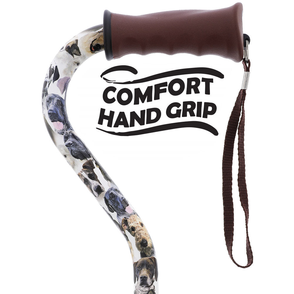 Dog Lovers' Choice: Comfort Grip Offset Walking Cane Dog Walking Canes - Tophatter Daily Deals