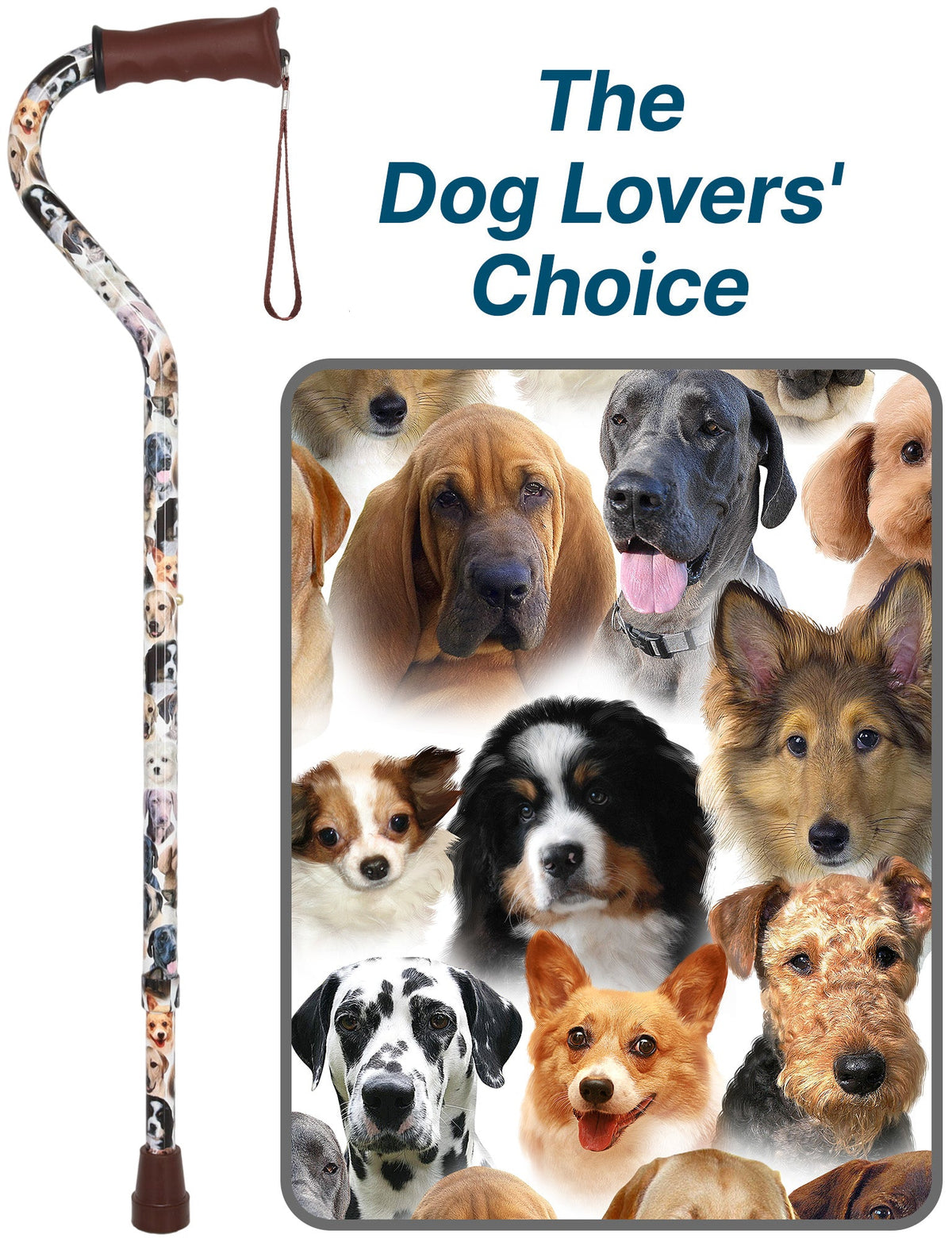 Dog Lovers' Choice: Comfort Grip Offset Walking Cane Dog Walking Canes - Tophatter Daily Deals