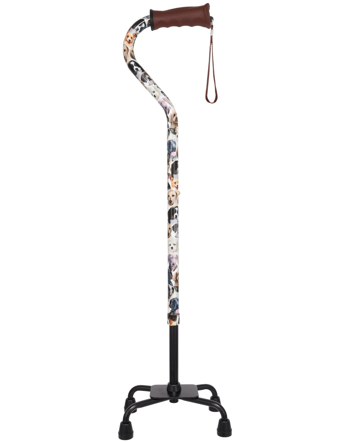 Dog Lovers: Supportive Quad Base Cane - Comfort Grip Dog Walking Canes - Tophatter Daily Deals