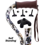 Dog Lovers' Offset Cane - Comfort Grip, Adjustable w/ SafeTbase Safetbase Canes - Tophatter Daily Deals