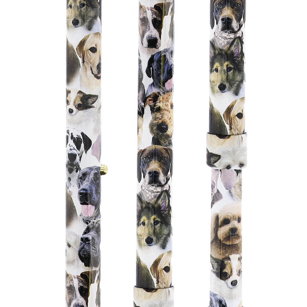 Dog Lovers' Offset Cane - Comfort Grip, Adjustable w/ SafeTbase Safetbase Canes - Tophatter Daily Deals