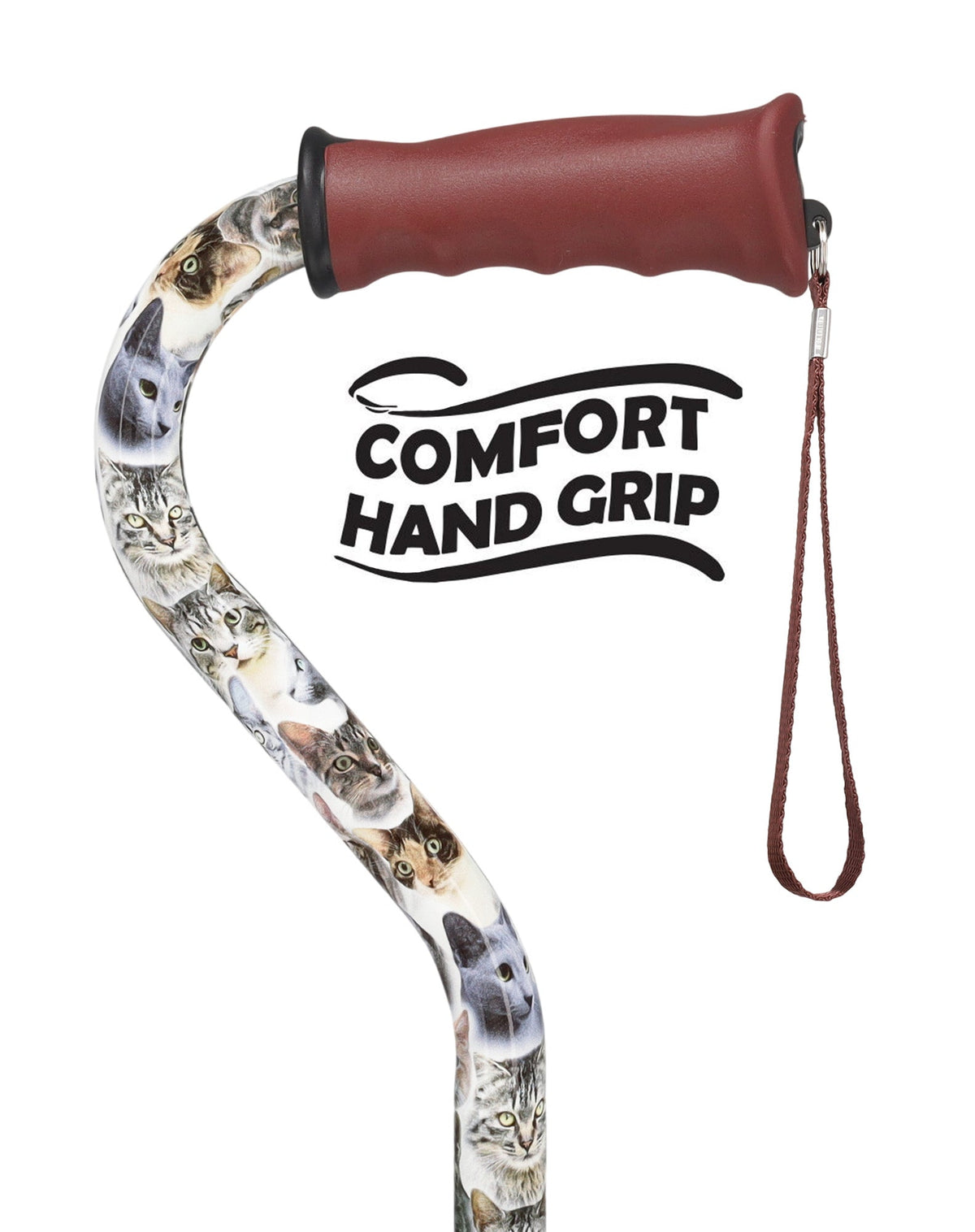 Cat Lovers: Designer Cane: Adjustable, Comfort Grip Cat Walking Canes - Tophatter Daily Deals