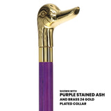 Premium Brass Duck Handle Cane: Stained Custom Color Shaft Bird Walking Canes - Tophatter Daily Deals