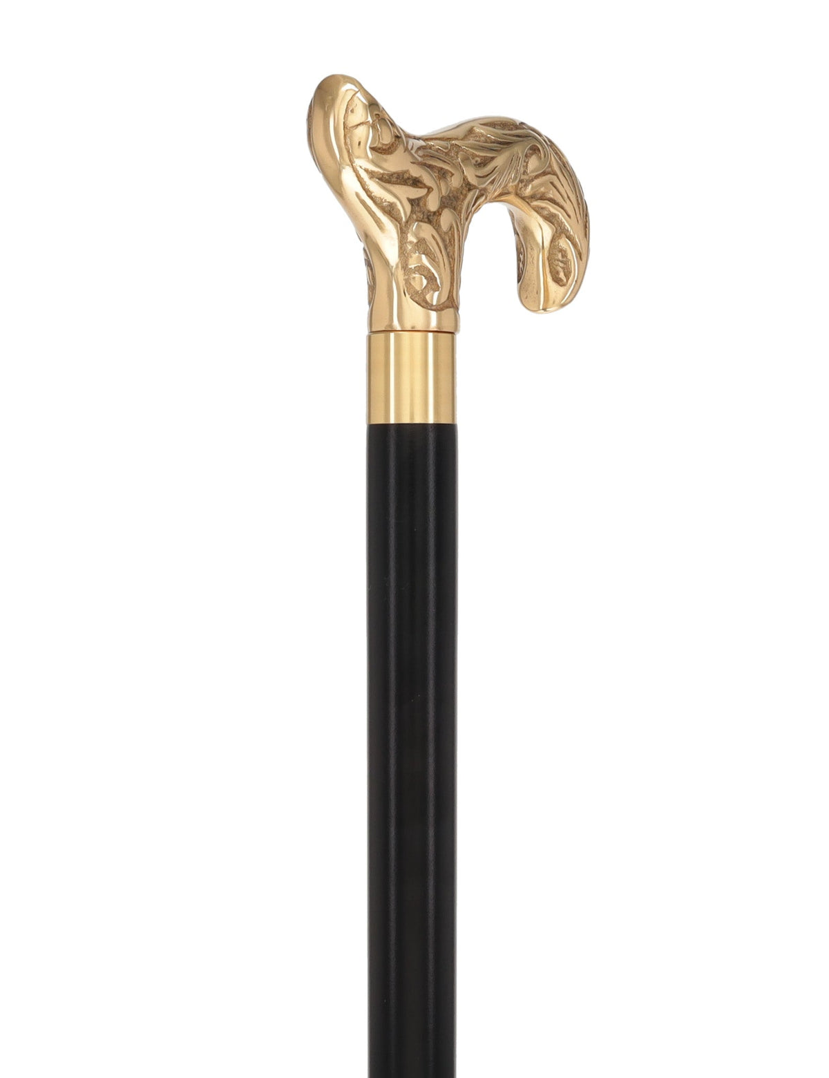 Premium Brass Derby Handle Walking Cane: Custom Shaft & Collar Brass Walking Canes - Tophatter Daily Deals