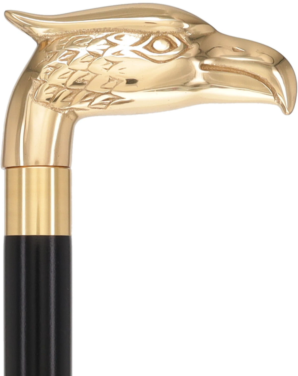 Brass Eagle Handle Walking Cane w/ Custom Shaft and Collar Bird Walking Canes - Tophatter Daily Deals