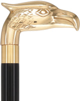 Brass Eagle Handle Walking Cane w/ Custom Shaft and Collar Bird Walking Canes - Tophatter Daily Deals