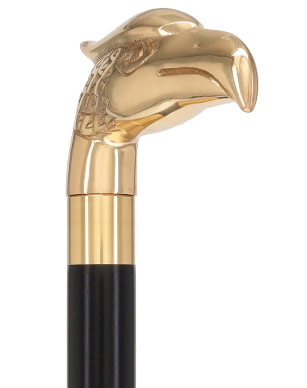 Brass Eagle Handle Walking Cane w/ Custom Shaft and Collar Bird Walking Canes - Tophatter Daily Deals