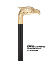 Brass Eagle Handle Walking Cane w/ Custom Shaft and Collar Bird Walking Canes - Tophatter Daily Deals