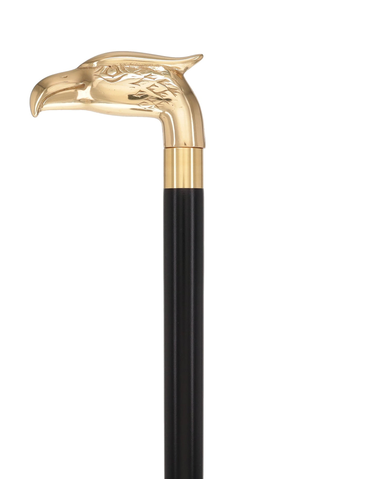 Brass Eagle Handle Walking Cane w/ Custom Shaft and Collar Bird Walking Canes - Tophatter Daily Deals