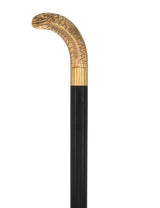 Premium Brass Snake Handle Walking Cane: Custom Shaft & Collar Snake Walking Canes - Tophatter Daily Deals