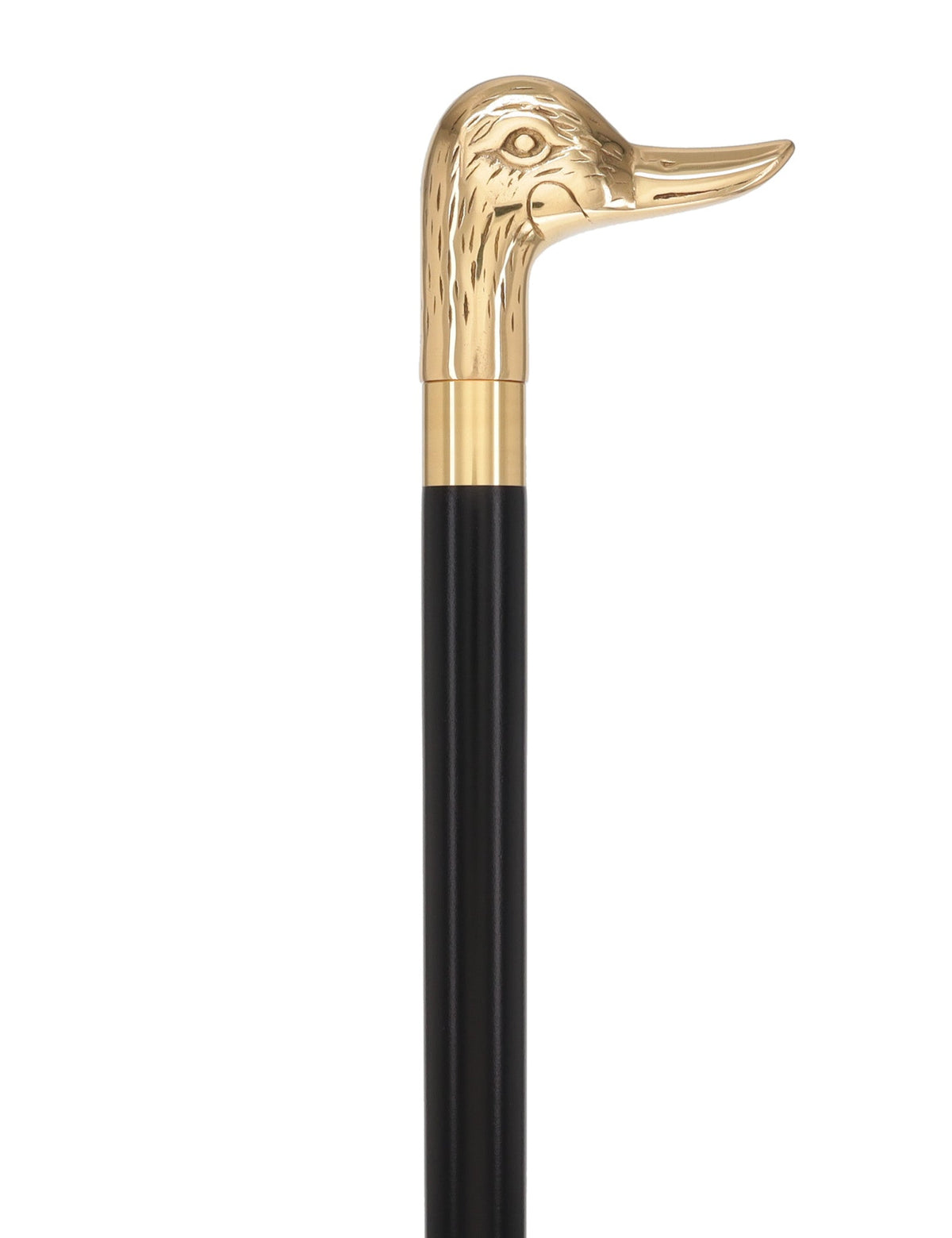 Premium Brass Duck Handle Walking Cane: Custom Shaft & Collar Bird Walking Canes - Tophatter Daily Deals