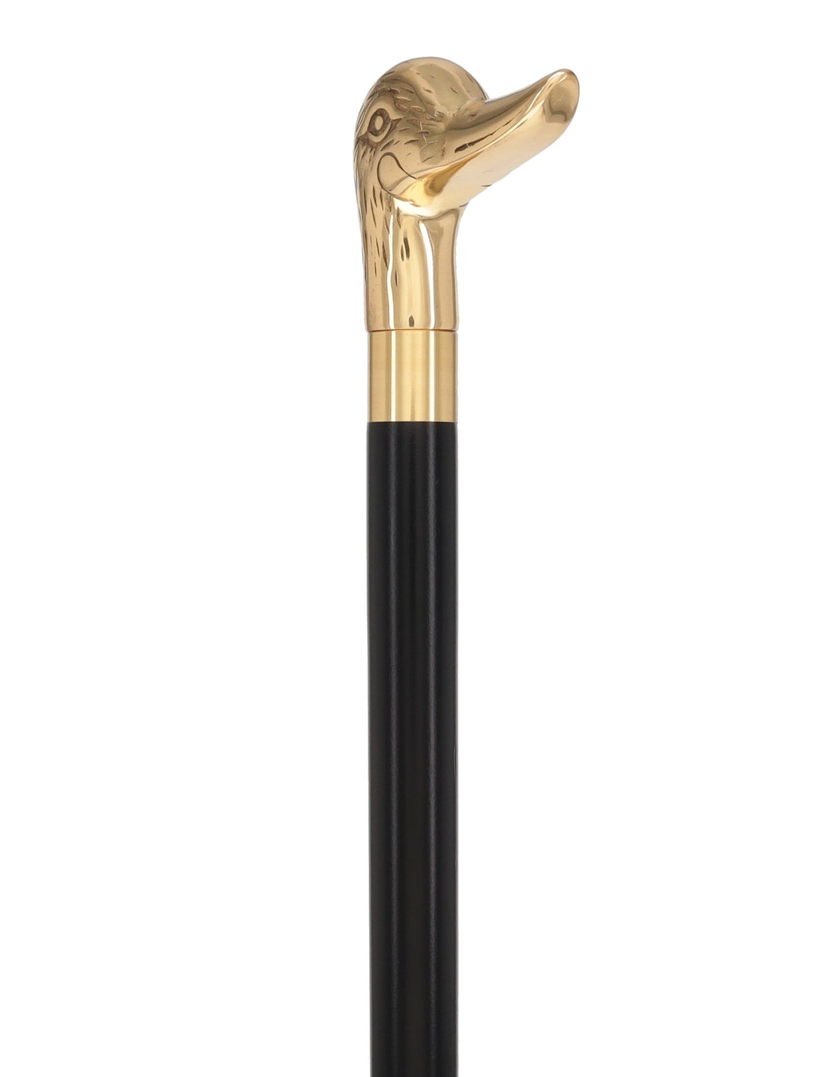 Premium Brass Duck Handle Walking Cane: Custom Shaft & Collar Bird Walking Canes - Tophatter Daily Deals