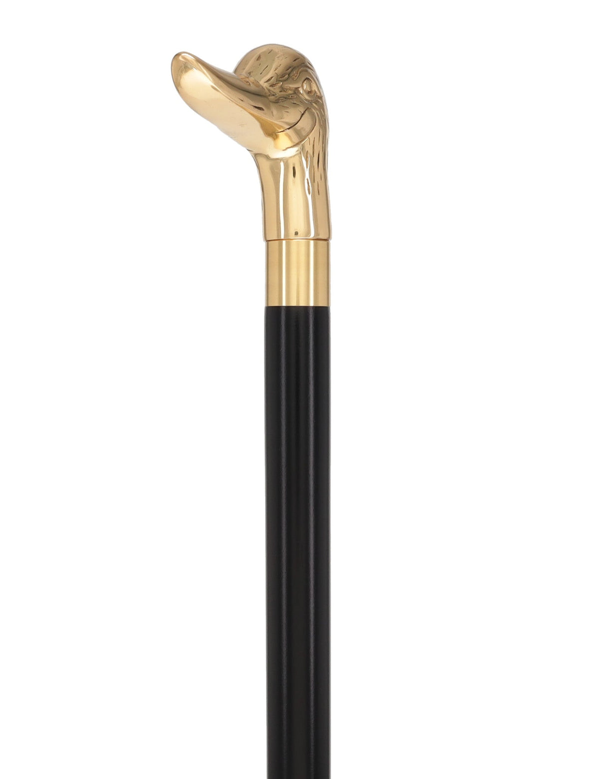 Premium Brass Duck Handle Walking Cane: Custom Shaft & Collar Bird Walking Canes - Tophatter Daily Deals
