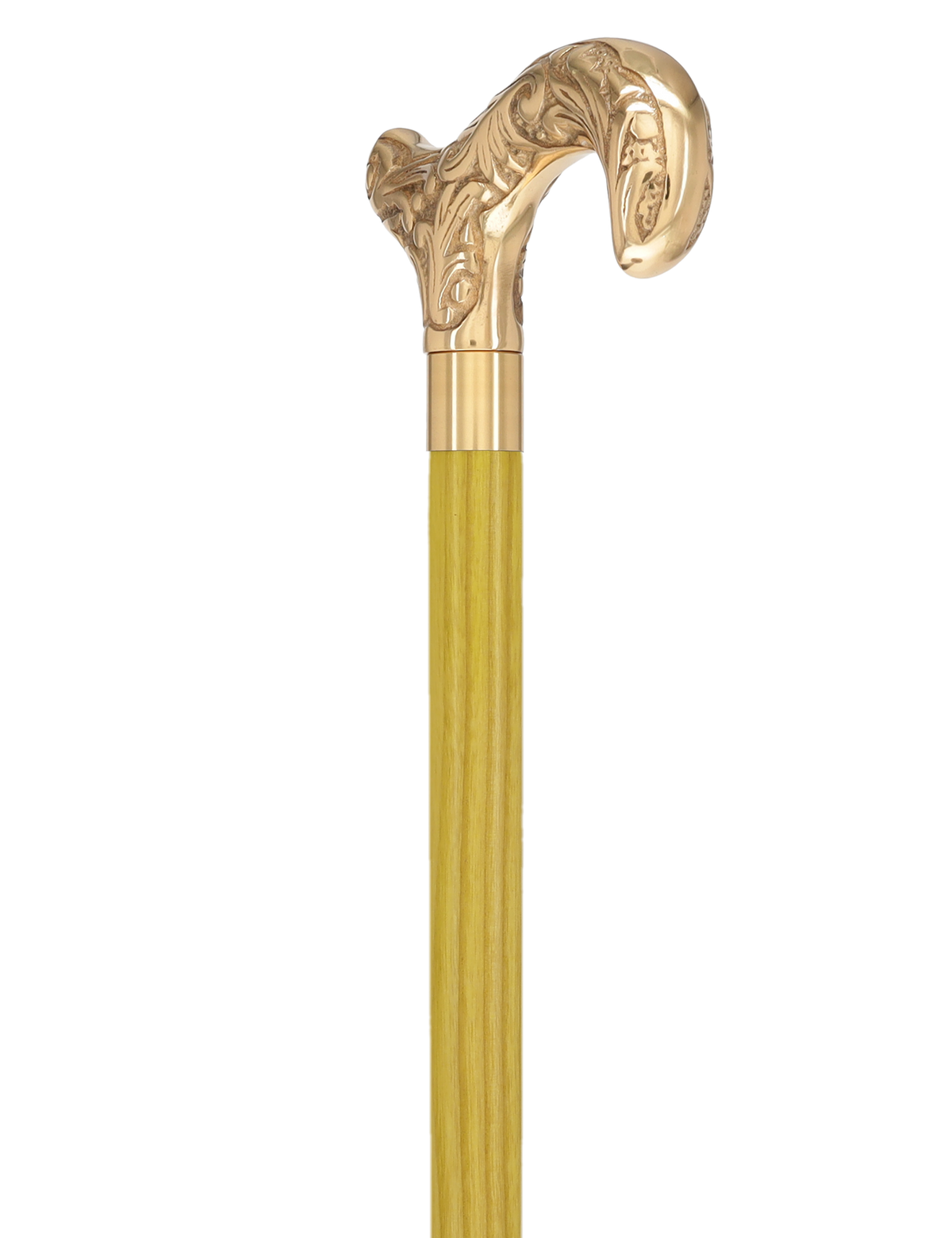 Premium Brass Derby Handle Cane: Stained Custom Color Shaft Brass Walking Canes - Tophatter Daily Deals