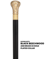 Premium Brass Knob Walking Cane: Custom Shaft & Collar Brass Walking Canes - Tophatter Daily Deals