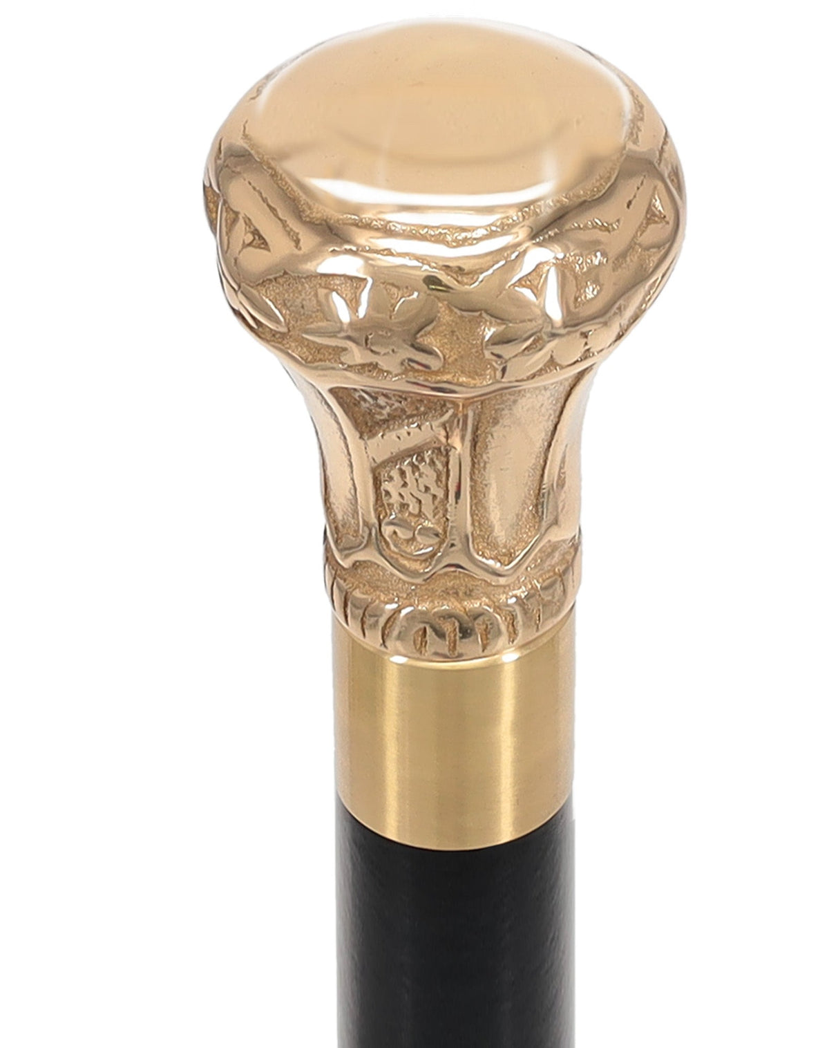 Premium Brass Knob Walking Cane: Custom Shaft & Collar Brass Walking Canes - Tophatter Daily Deals