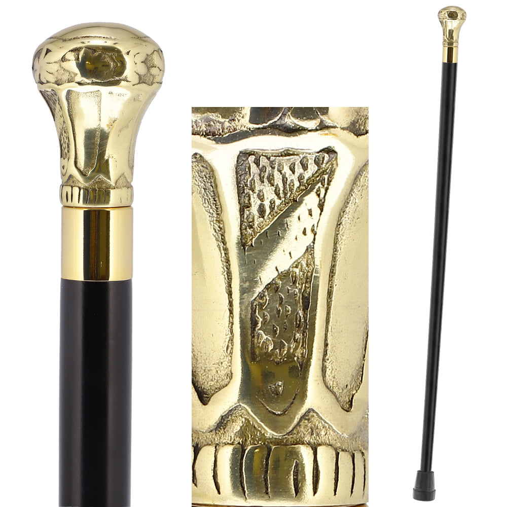 Bat Masterson Premium Brass Knob Cane: Legendary Replica Brass Walking Canes - Tophatter Daily Deals