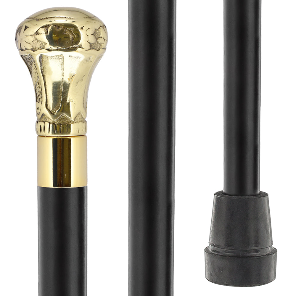 Bat Masterson Premium Brass Knob Cane: Legendary Replica Brass Walking Canes - Tophatter Daily Deals