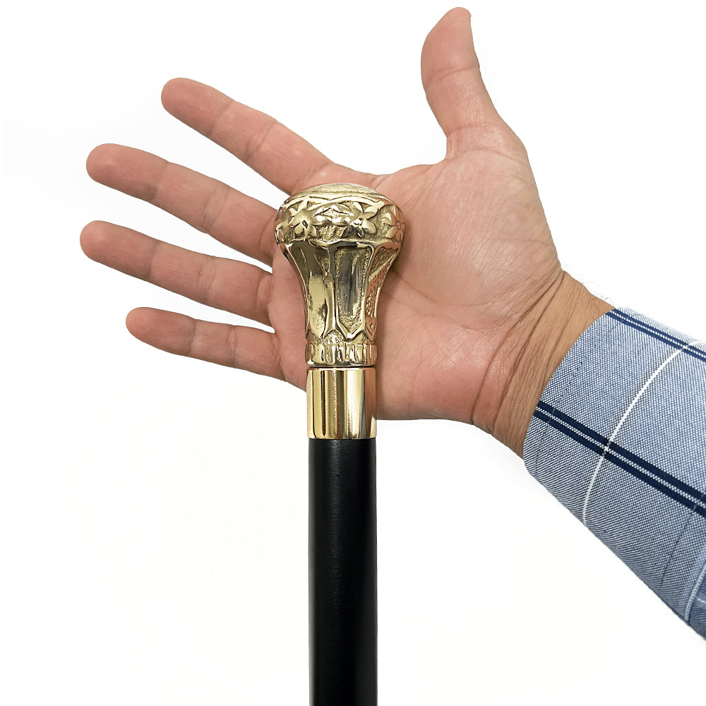 Bat Masterson Premium Brass Knob Cane: Legendary Replica Brass Walking Canes - Tophatter Daily Deals