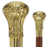 Premium Brass Knob Walking Cane: Custom Shaft & Collar Brass Walking Canes - Tophatter Daily Deals