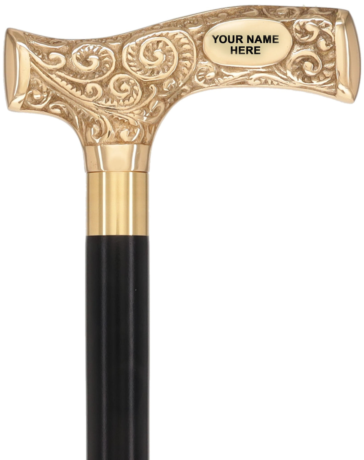 Make It Yours: Premium Brass Cane w/ Personalized Engraving Walking Cane Engraving - Tophatter Daily Deals