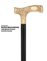 Make It Yours: Premium Brass Cane w/ Personalized Engraving Walking Cane Engraving - Tophatter Daily Deals